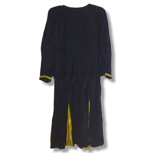 Vtg Toots Dierre Womens‎ Sz Medium Black Velvet 2 Pc Jacket Maxi Skirt - Picture 2 of 15